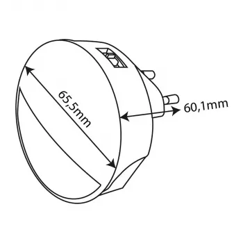 ENTAC Luz nocturna 0,8W CDS sensor crepuscular (sin sensor PIR)