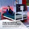 XROCKER Cama individual gaming 90x190cm con soporte de TV Metal Blanco