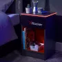 X Rocker Mesita de noche gaming con iluminación LED RGB, Gris/Rojo