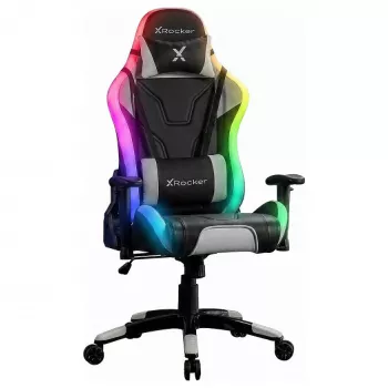 XROCKER Silla Gaming Negra con iluminación LED RGB Neo Motion y cojines Comfort