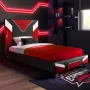 XROCKER cama individual Gaming & Racing 90x190cm roja piel sintética