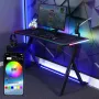 X Rocker Lumio Escritorio gaming RGB con iluminación LED y alfombrilla