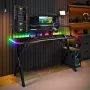 X Rocker Lumio XL Escritorio gaming RGB con iluminación RGB y alfombrilla, 140 cm