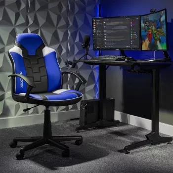 X Rocker Saturn Silla de escritorio gaming para niños y jóvenes - Azul