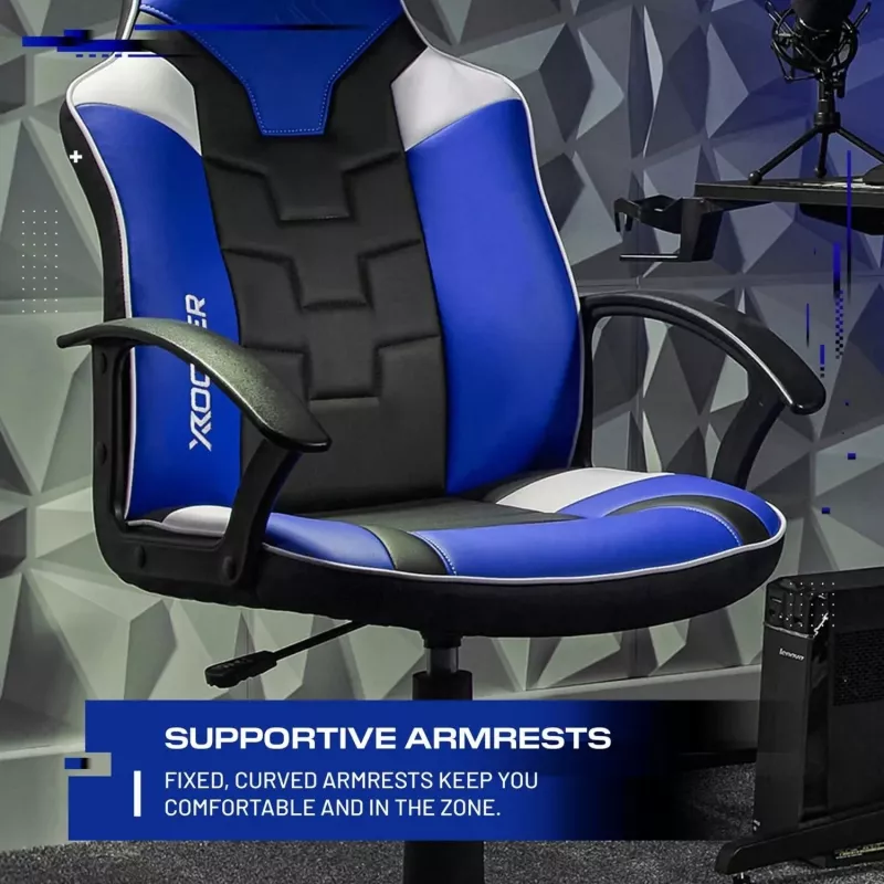 X Rocker Saturn Silla de escritorio gaming para niños y jóvenes - Azul