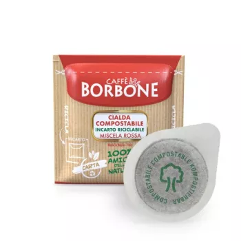 Caffè Borbone Miscela Rossa 44 mm Cápsulas de café sistema ESE pack de 100, 7,2 g por cápsula