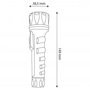 ENTAC EFL-2AA-PL Linterna LED 2xAA ABS Negro 30 lúmenes