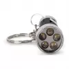 ENTAC Llavero linterna 5 LED Negro