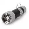ENTAC Llavero linterna 5 LED Negro
