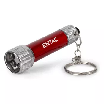 ENTAC Llavero linterna 5 LED Rojo
