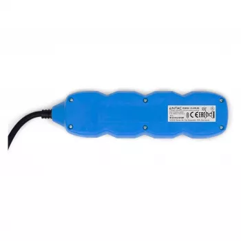 ENTAC Regleta de enchufes 3 tomas 1,5 m con interruptor Azul