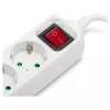 ENTAC Regleta de enchufes 3 tomas con USB 1,5 m interruptor Blanco