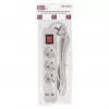 ENTAC Regleta de enchufes 3 tomas con USB 1,5 m interruptor Blanco