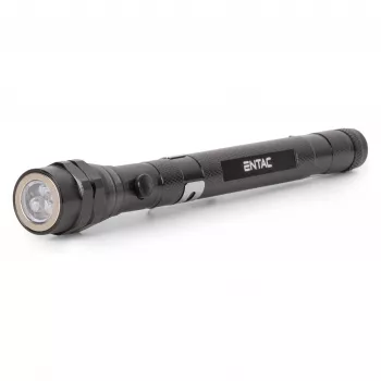 ENTAC EFL-1W-FLEX-ALU Linterna LED 1 W con cuello telescópico, aluminio, Negro