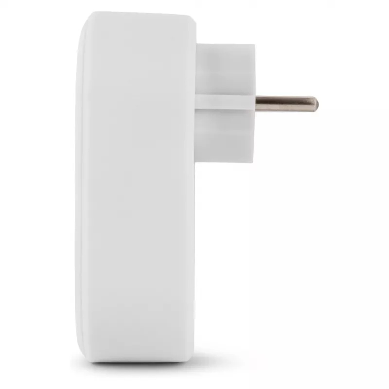 ENTAC Adaptador de enchufe con 2x USB-A Blanco
