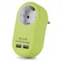 ENTAC Adaptador de enchufe con 2x USB-A Lima