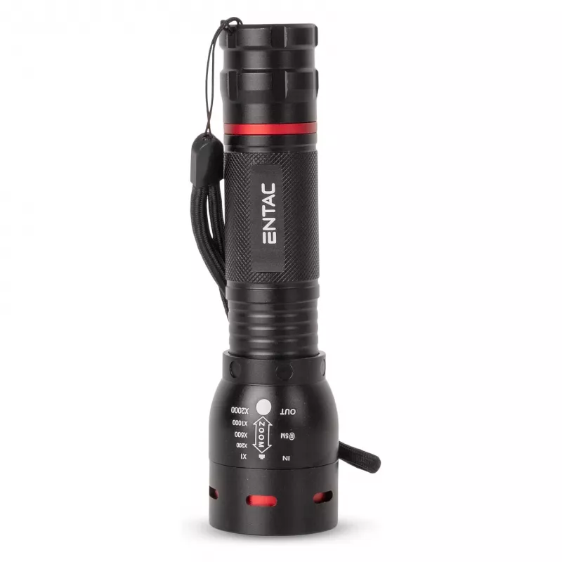 ENTAC EFL-ZOOM-5W-ALU Linterna LED zoomable 350 lúmenes negra