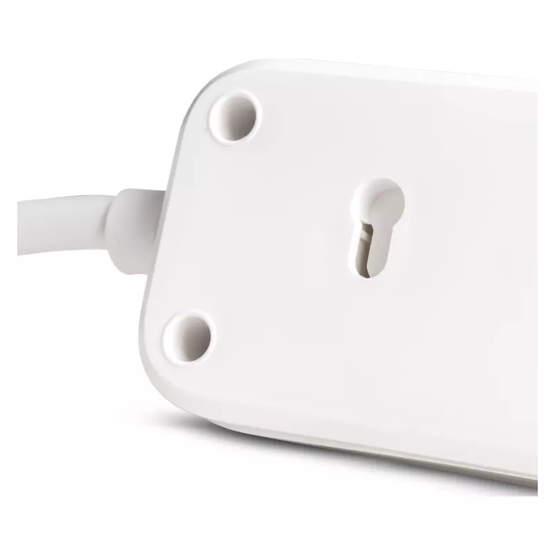 ENTAC Regleta 4 tomas con 1x USB-A y 1x USB-C, 1,5 m blanca