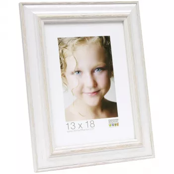 Deknudt S221H1 Marco de fotos A4 21x29,7 cm MDF madera blanco beige reversible
