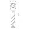 ENTAC Linterna LED 1W aluminio negra pila AA