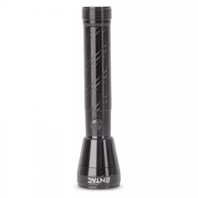 ENTAC Linterna LED 1W aluminio negra pila AA