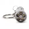 ENTAC Llavero linterna 5 LED plateado