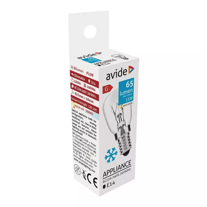 Avide Bombilla halógena 65lm 15W E14 blanco cálido 3000K C35 vela