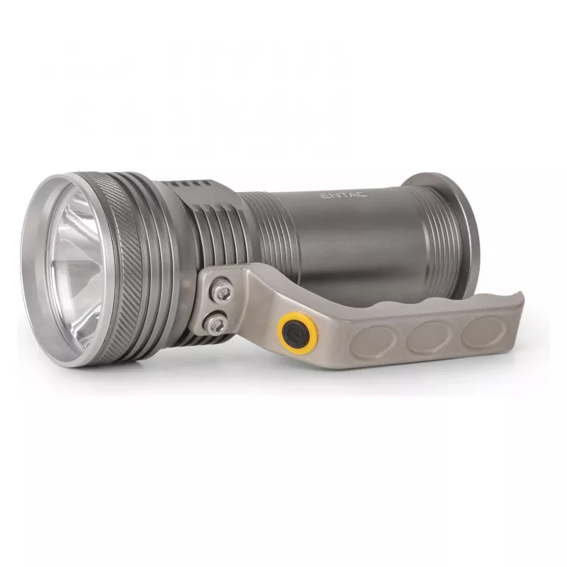 ENTAC Linterna LED 5W T6 aluminio 2x18650 incl. cargador de red