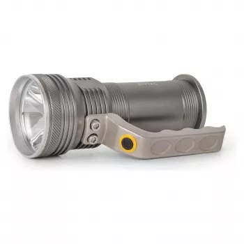 ENTAC Linterna LED 5W T6 aluminio 2x18650 incl. cargador de red