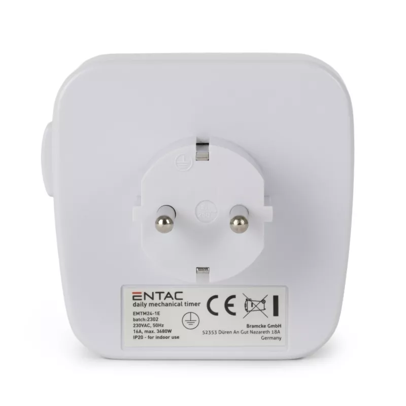 ENTAC Temporizador mecánico Mini 24 horas 48 programas