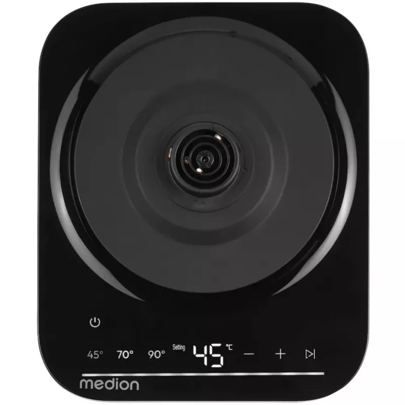 MEDION MD 12106 Hervidor 1,5L 2200W negro acero inoxidable función mantener caliente