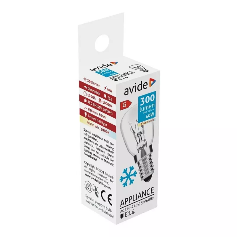 Avide Bombilla halógena 300lm 40W E14 blanco cálido 3000K - Vela C35