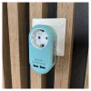 ENTAC Adaptador de enchufe con 2x USB-A azul