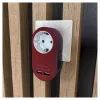 ENTAC adaptador de enchufe con 2x USB-A burdeos