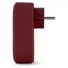 ENTAC adaptador de enchufe con 2x USB-A burdeos