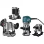 Makita RT0702CX3J fresadora de cantos 710W pinza de 8mm con 3 bases maletín MAKPAC