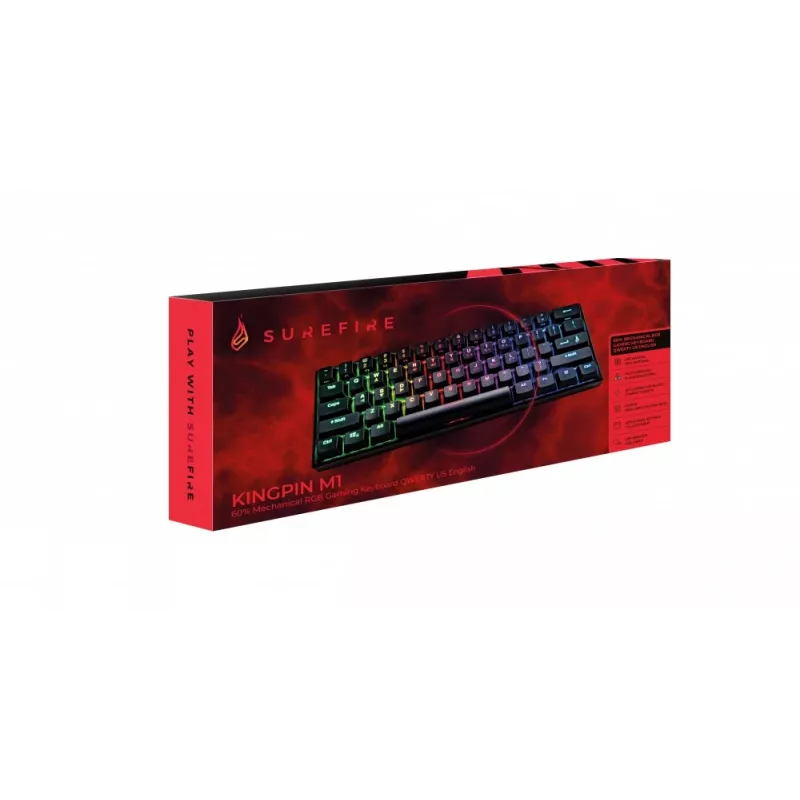 SureFire KingPin M1 Teclado gaming USB QWERTY US Inglés Negro