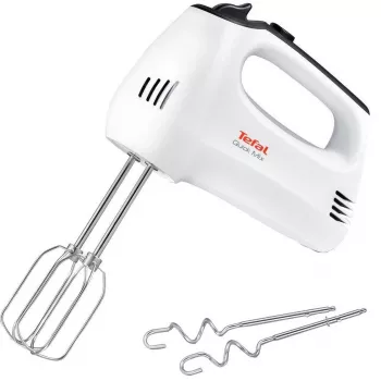 TEFAL HT3101 QuickMix Batidora de mano, 300 W, 5 velocidades, Turbo, Blanco