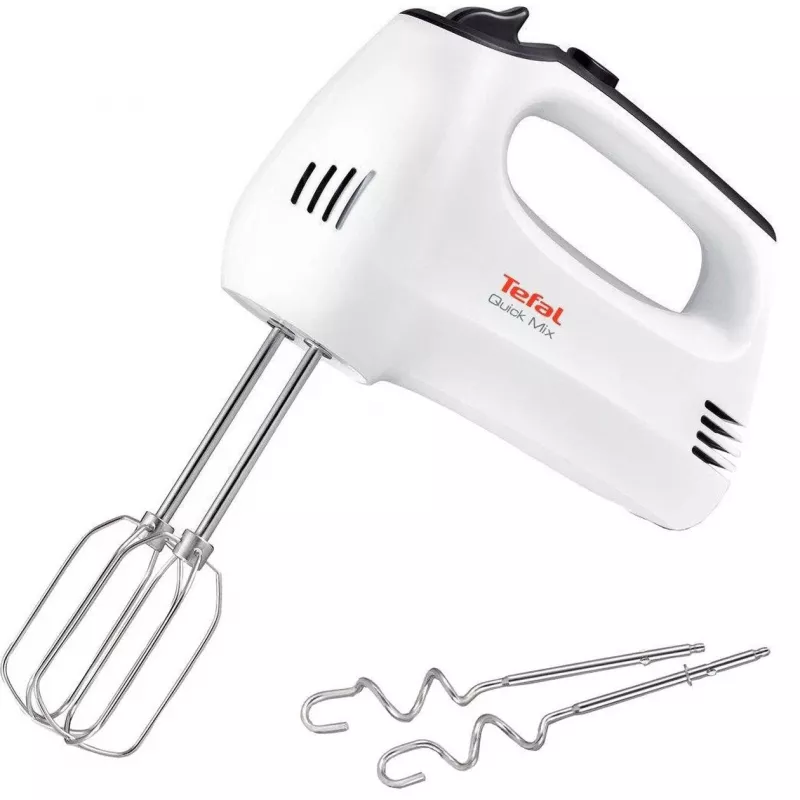 TEFAL HT3101 QuickMix Batidora de mano, 300 W, 5 velocidades, Turbo, Blanco