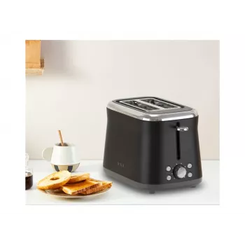 TEFAL Tostadora TT7208E0 Collection Retro 850 W 2 ranuras Acero inoxidable Negro