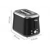 TEFAL Tostadora TT7208E0 Collection Retro 850 W 2 ranuras Acero inoxidable Negro