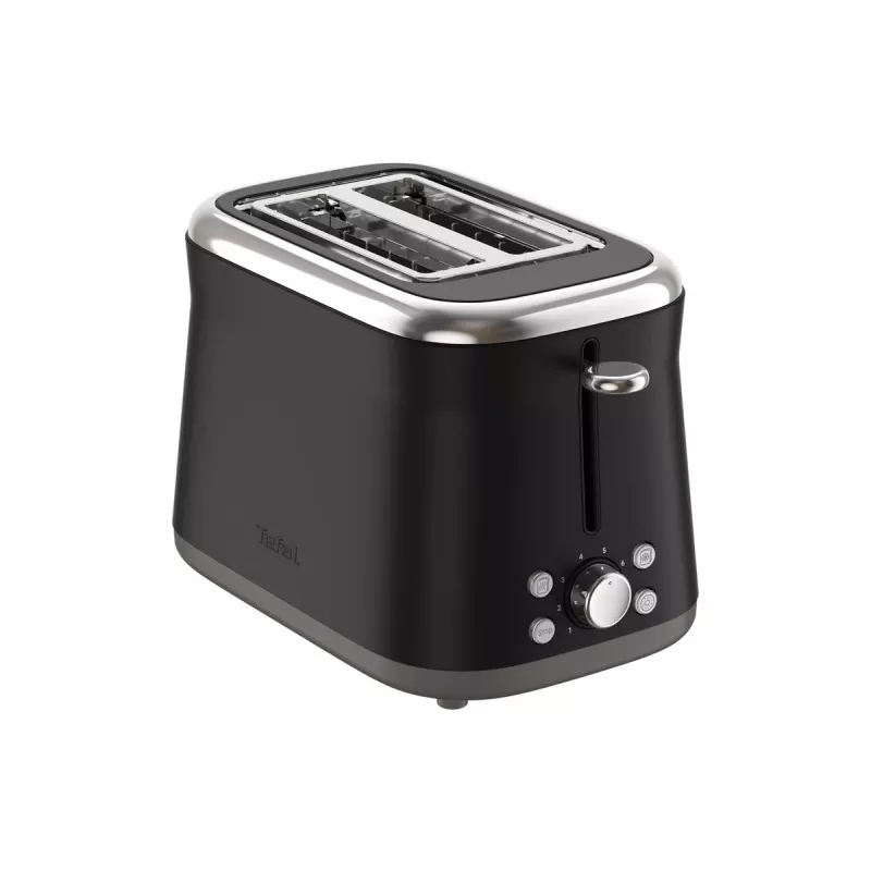 TEFAL Tostadora TT7208E0 Collection Retro 850 W 2 ranuras Acero inoxidable Negro