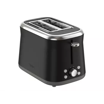 TEFAL Tostadora TT7208E0 Collection Retro 850 W 2 ranuras Acero inoxidable Negro