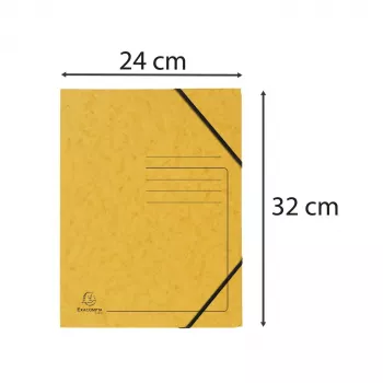 Exacompta Colorspan Carpeta con goma A4 Amarillo 355 g/m² Sin solapas