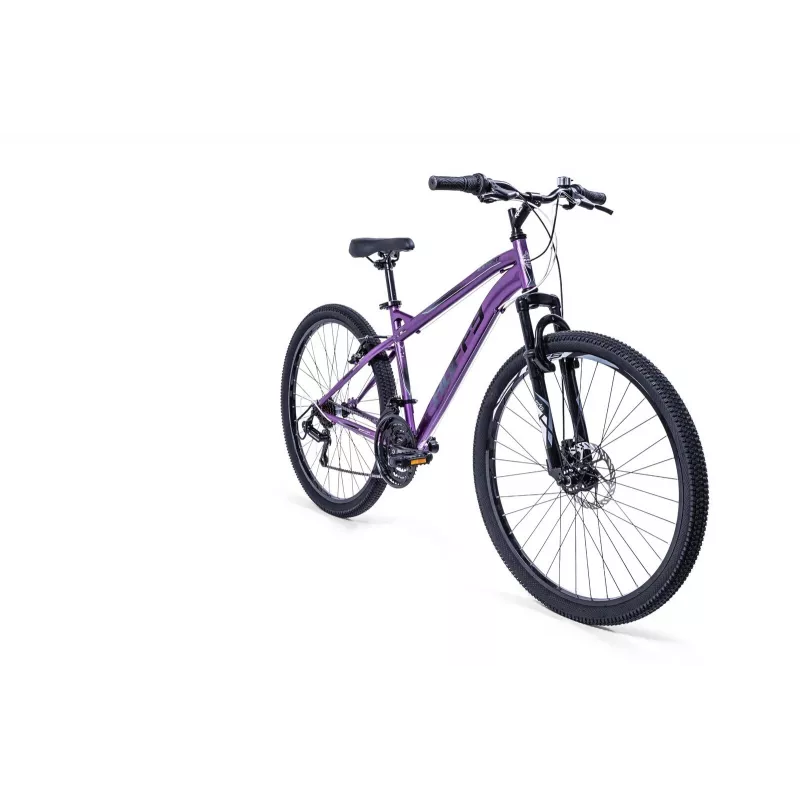 Huffy EXTENT 27.5 Bicicleta de montaña para jóvenes, Lila, 21 velocidades, Hardtail, Frenos de disco