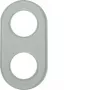 Hager WTD7200GT marco de cristal de 2 elementos transparente