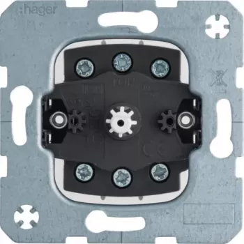 Hager WDE384203 Interruptor giratorio de empotrar de 2 polos para persianas con función pulsador/rastreo