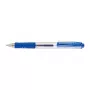 Pentel Hybrid Gel Grip Bolígrafo de gel retráctil - Tinta azul - 0,7 mm Punta media - Clip metálico - Cuerpo azul transparente