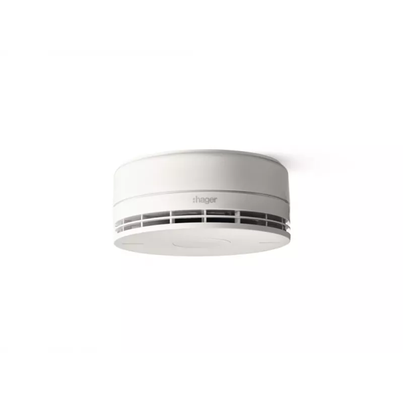 Hager RFM100D Detector de humo inalámbrico con sirena integrada