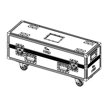 NEXO IDT-2CASE84 flight case con ruedas para 2 altavoces ID84 / ID84T